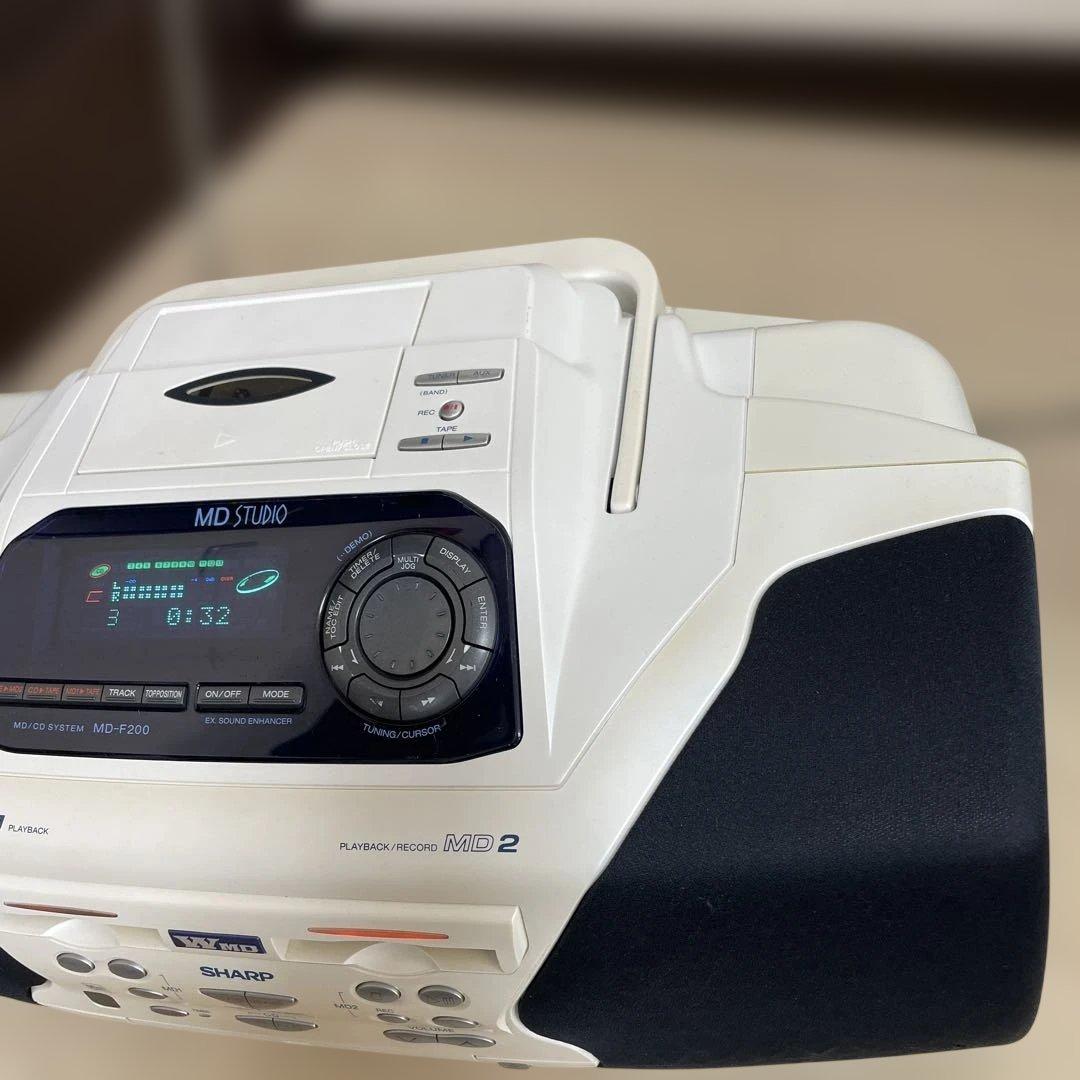 シャープ　MD-F200 MD CD カセットテープ　ダブルMD 再生確認済み