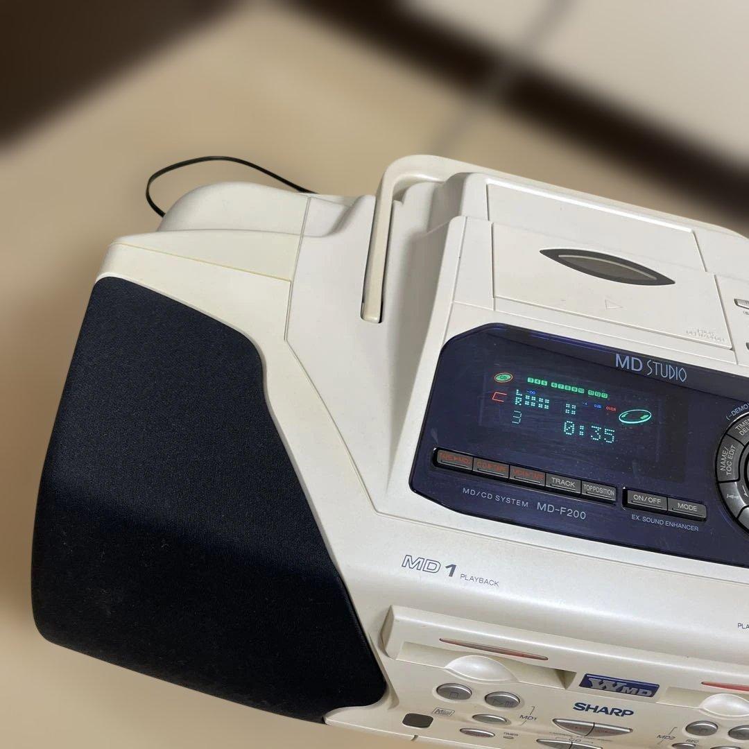 シャープ　MD-F200 MD CD カセットテープ　ダブルMD 再生確認済み