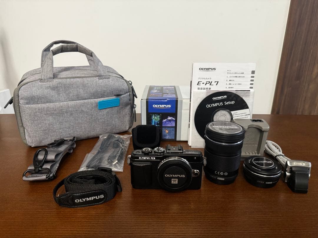 美品 OLYMPUS オリンパス PEN Lite E-PL7 レンズキット