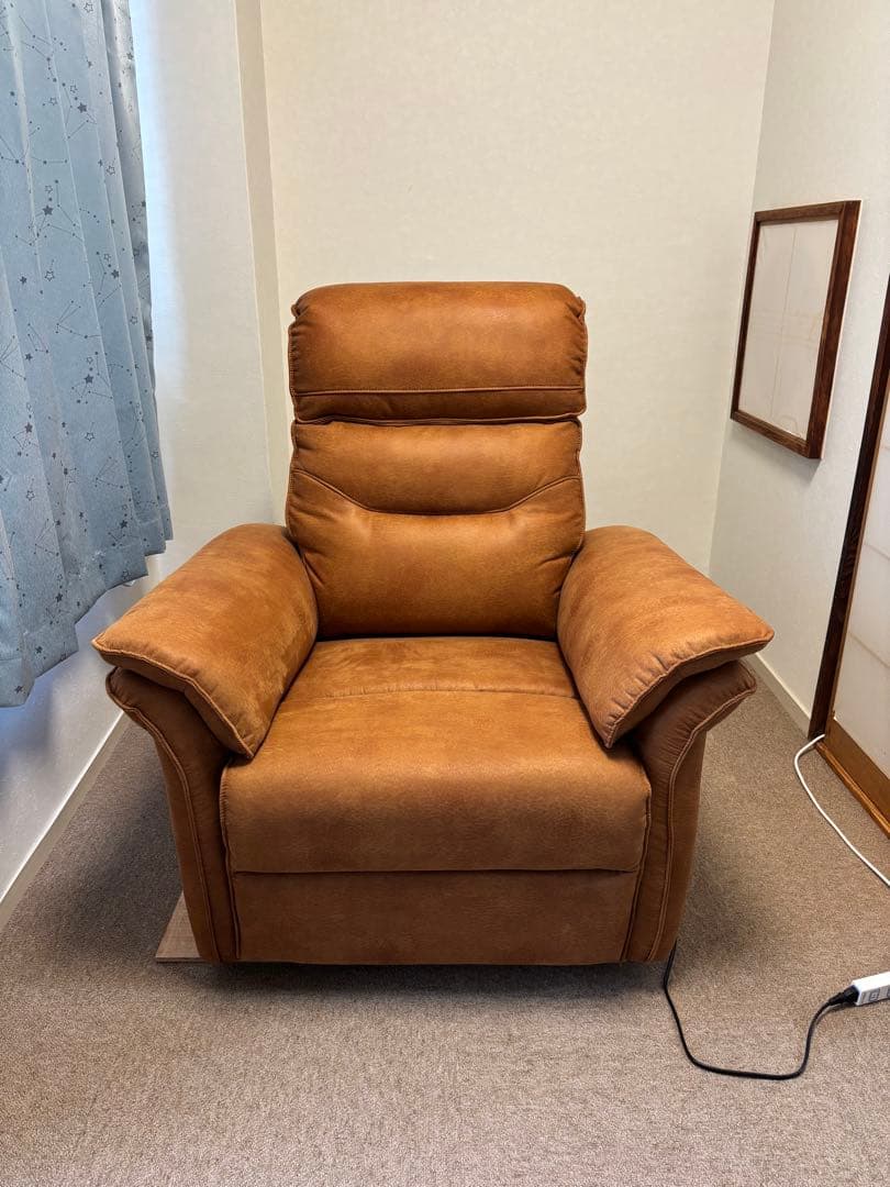 ブラウン リクライニングソファ　２モーター