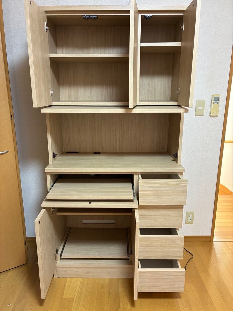 【最終値下げ】美品 入江木工 キッチンボード レンジボード 食器棚 0619