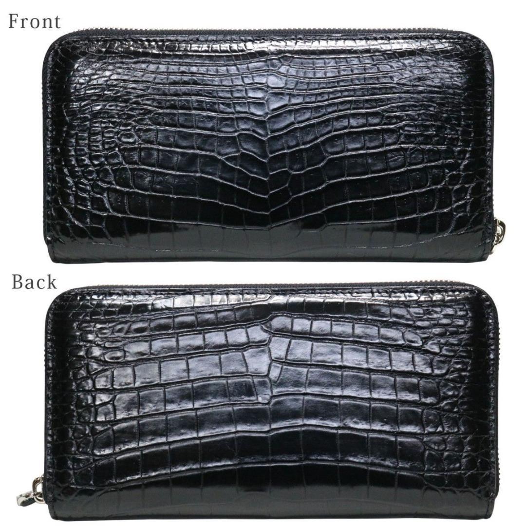 X-50 クロコダイル 長財布 黒色 メンズ 新品 未使用 ラウンドファスナー