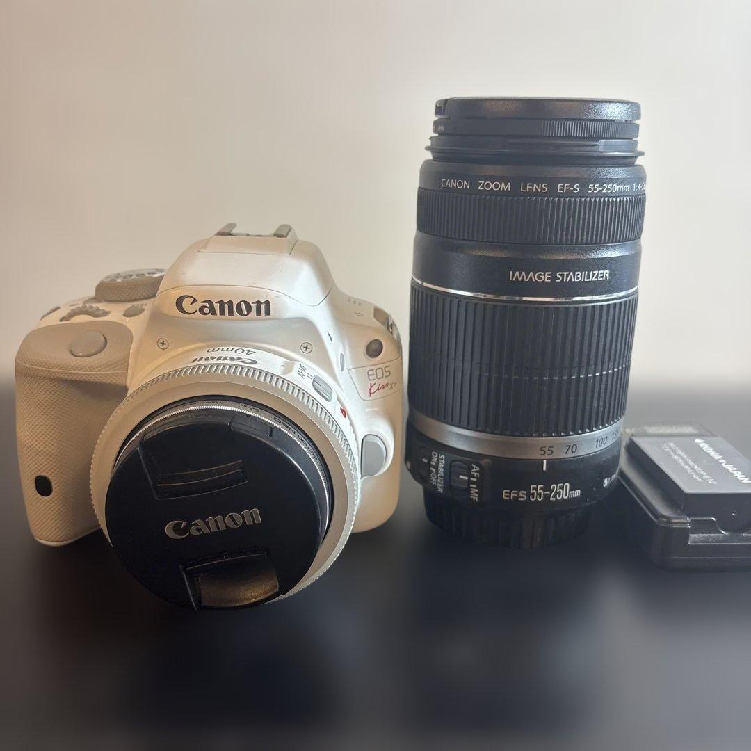 Canon EOS Kiss X7 ホワイト レンズ2本