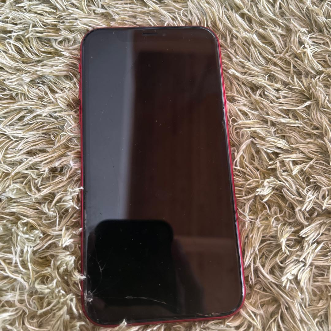 【中古】iPhone XR 電池残量90% ※画面割れあり