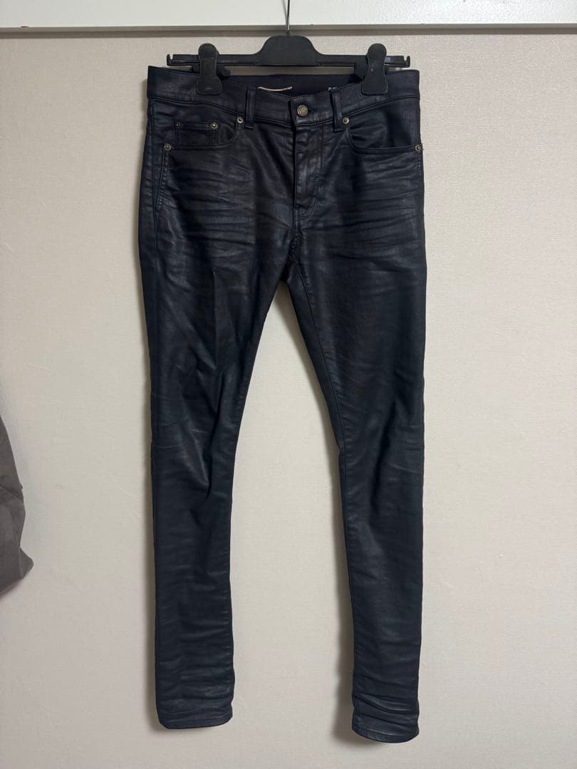 saint laurent コーティングデニムパンツ
