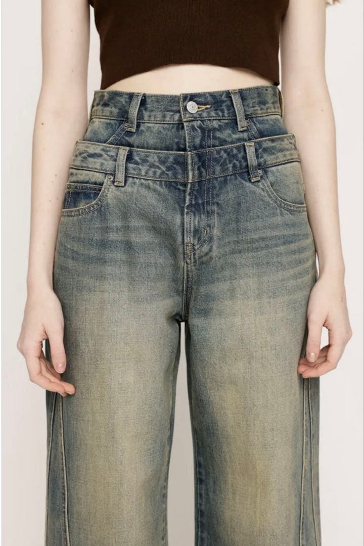 SLY LAYERED STRAIGHT PT-C 【裾上げ4.5cm】