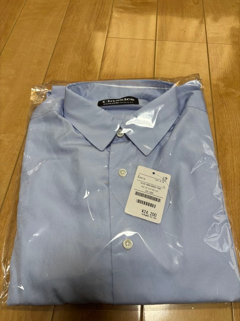 CAHLUMN カウラム　ワイドスプレッド カラーシャツ　L