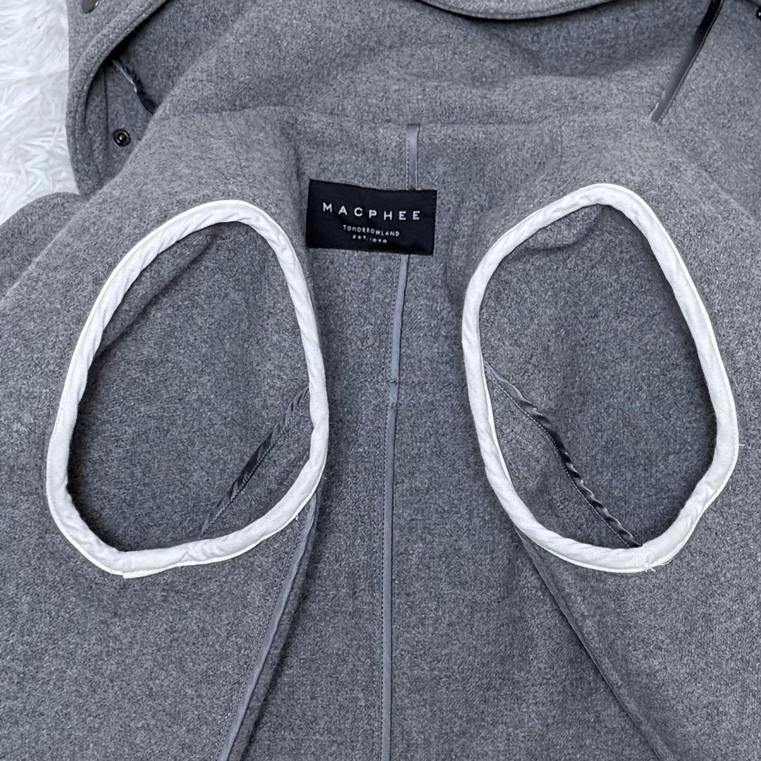 メル48429様【未使用】MACPHEE ウールメルトンロングダッフルコート