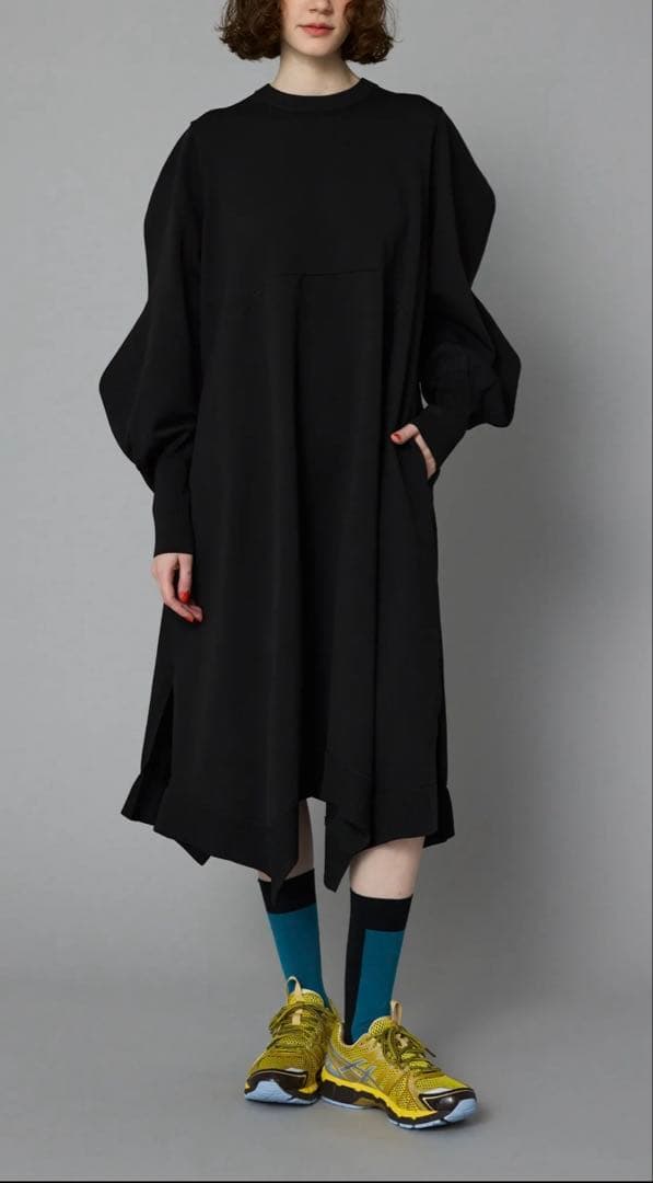 ワンピース HeRIN.CYE Mountain sleeve docking dress