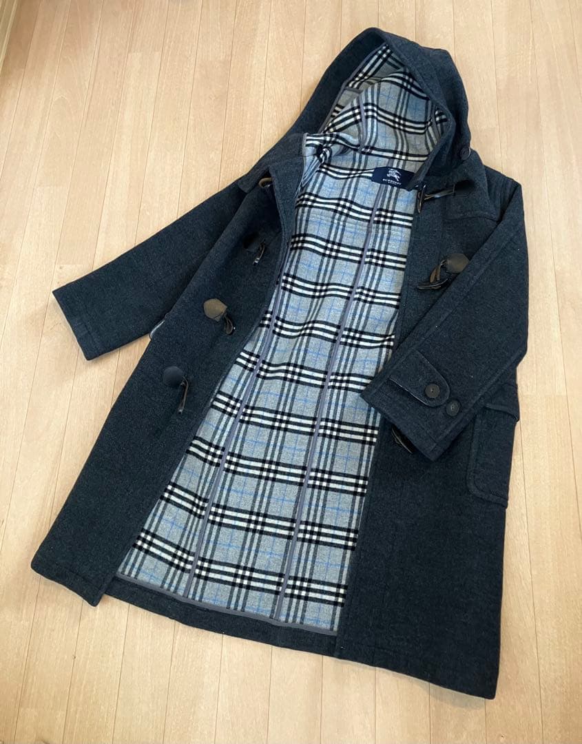 美品　バーバリーロンドン　ダッフルコート　ノバチェック　ウールコート