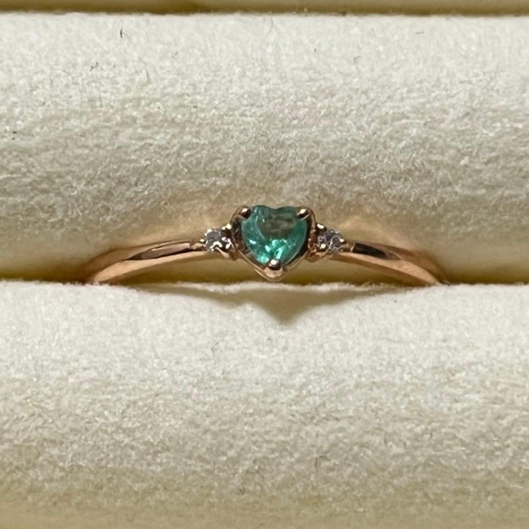 4℃ K10 エメラルドリング 指輪