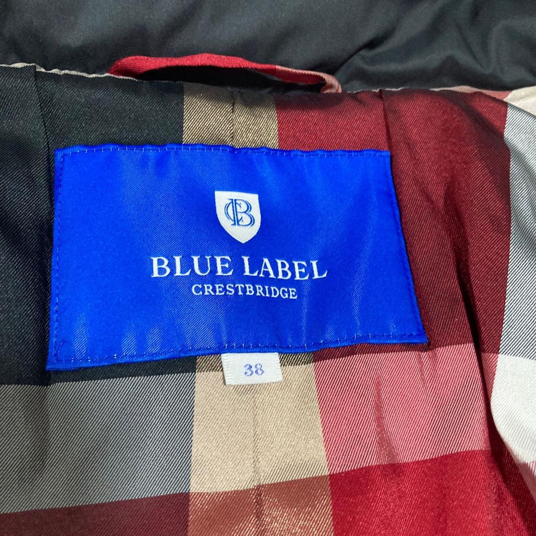 17159✨ブルーレーベルクレストブリッジ M ファー チェック ダウンコート