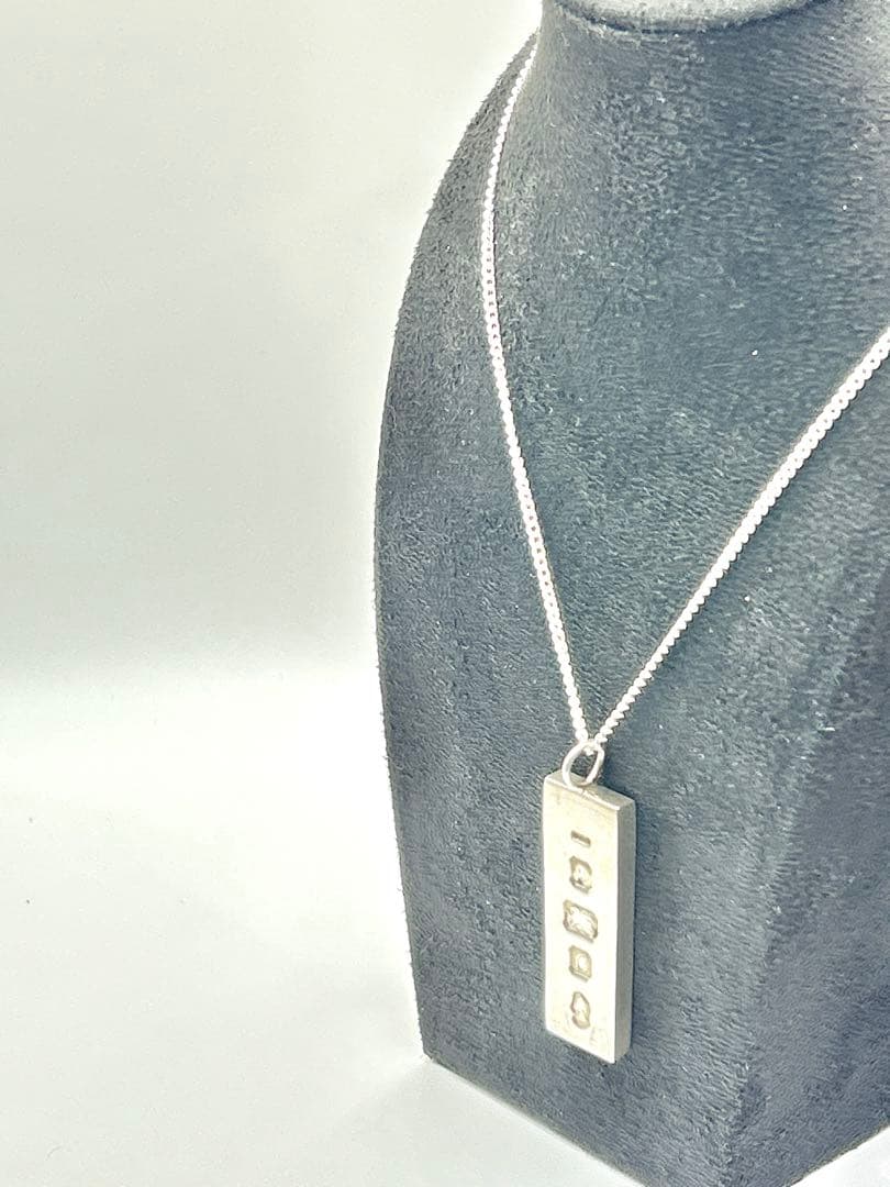 ヴィンテージ 英国 インゴットペンダント ネックレス　スターリングシルバー