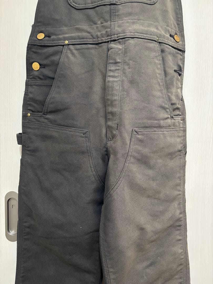 カーハート ダブルニー ブラック オーバオール アメカジ 30×32