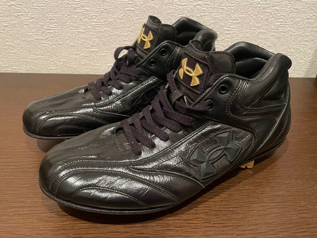 【新品未使用品】アンダーアーマー 野球 金具スパイク 26cm 黒 ブラック