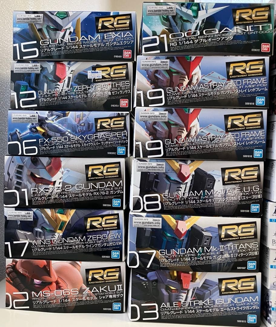 楓*様 ガンプラ 素組み まとめ売り 12体 RG ガンダム 説明書 未使用部品