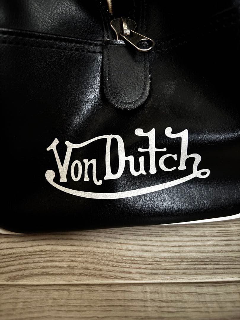 【Von Dutch】 ボストンバック　白　黒