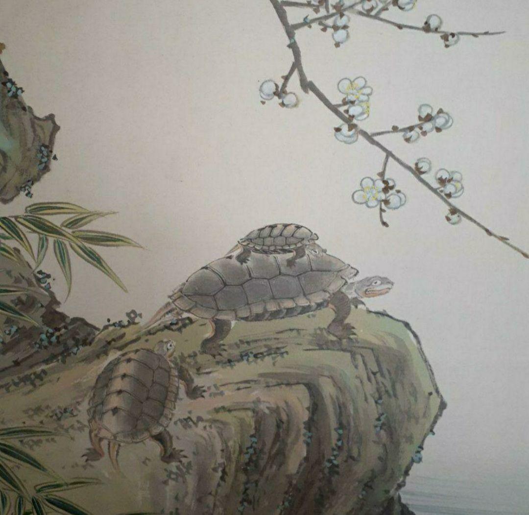 掛け軸/松竹梅鶴亀/2本