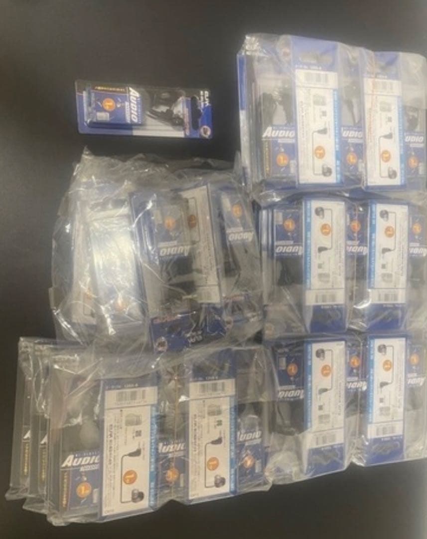 ELPA RE-01L(BK) イヤホンケーブル 1m 100個セット