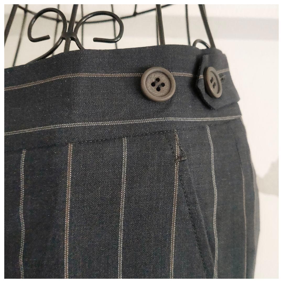 【Ma-chan★】美品♡セオリー ストライプリネン風ウール パンツスーツ