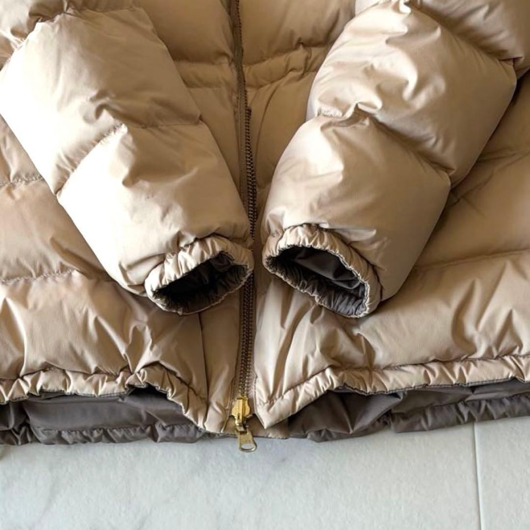 美品*デミルクスビームス リバーシブル ダウンジャケット36ベージュ系