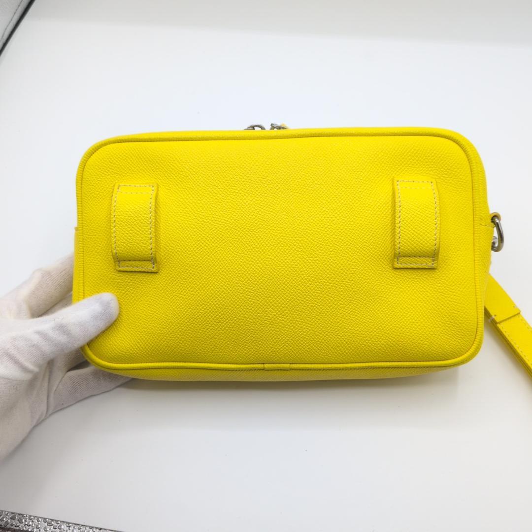 良品✨バーバリー ショルダーバッグ クロスボディバッグ レザー イエロー GR