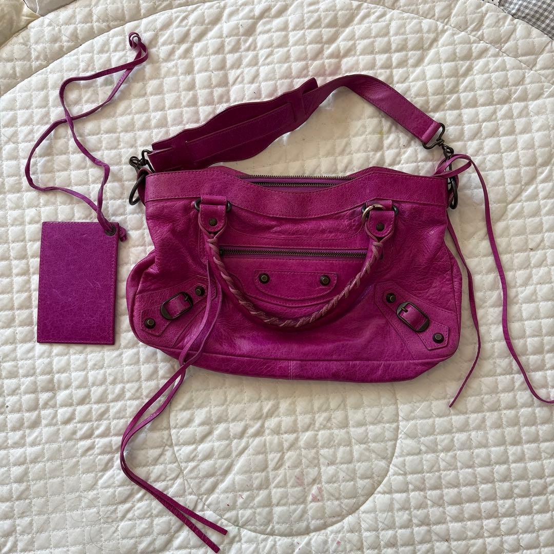 d*4様 バレンシアガ バック パープル