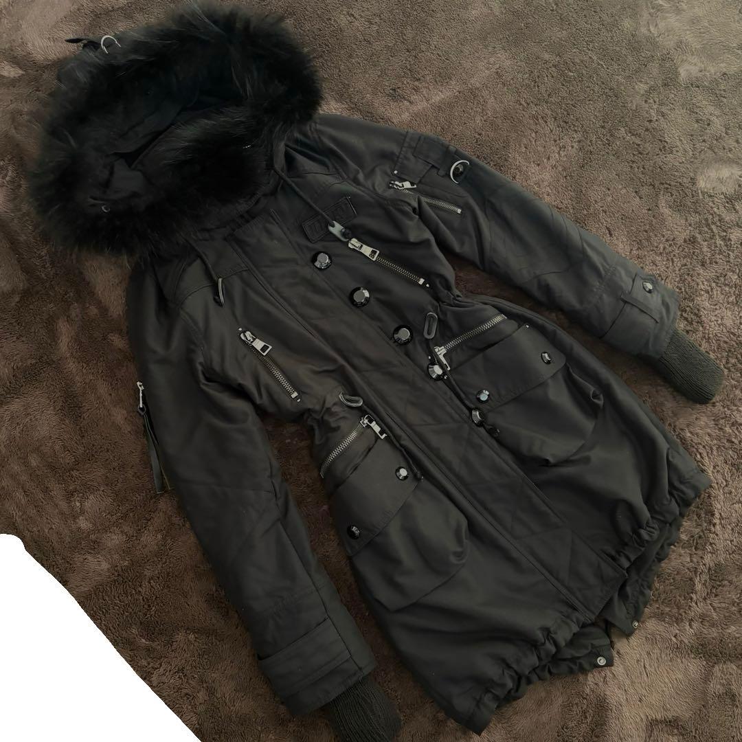 リアルファー付きモッズコート ミリタリー 平成ギャル y2k グランジ