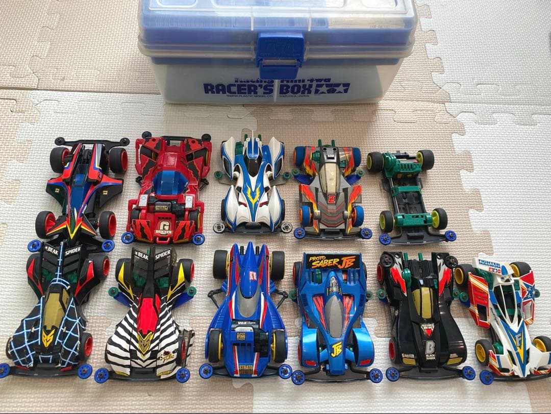 【当時物】ミニ四駆 まとめ売り 11台セット レッツ&ゴー世代　ボックス付