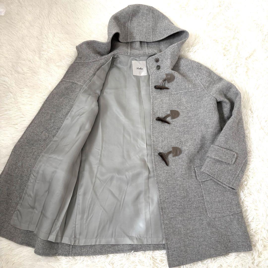 極美品☆現行　レリアン　Leilian ダッフルコート　ライトグレー　11号　L
