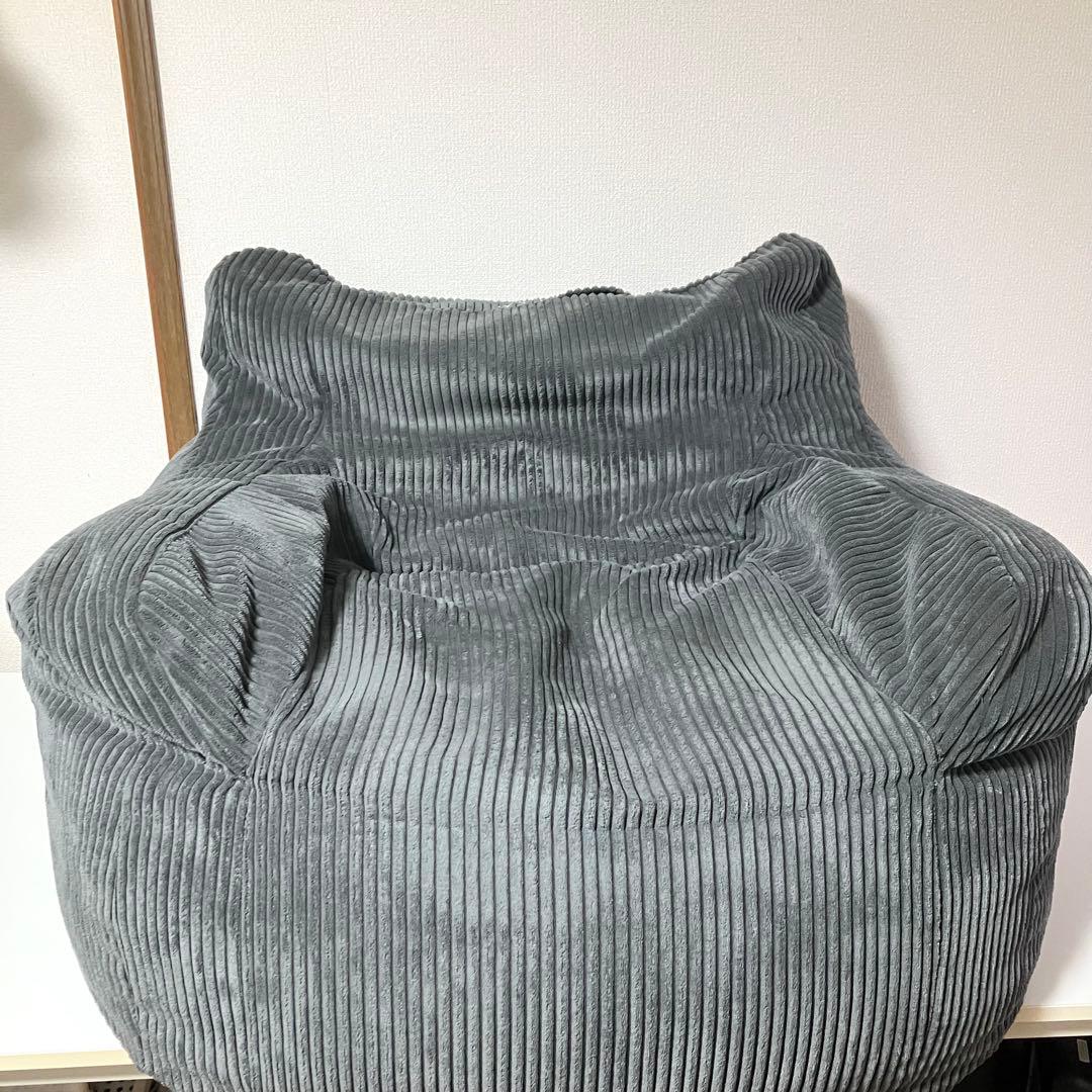 【美品】 LOOSY HUGME 1人掛けビーズソファ CHARCOAL ソファ