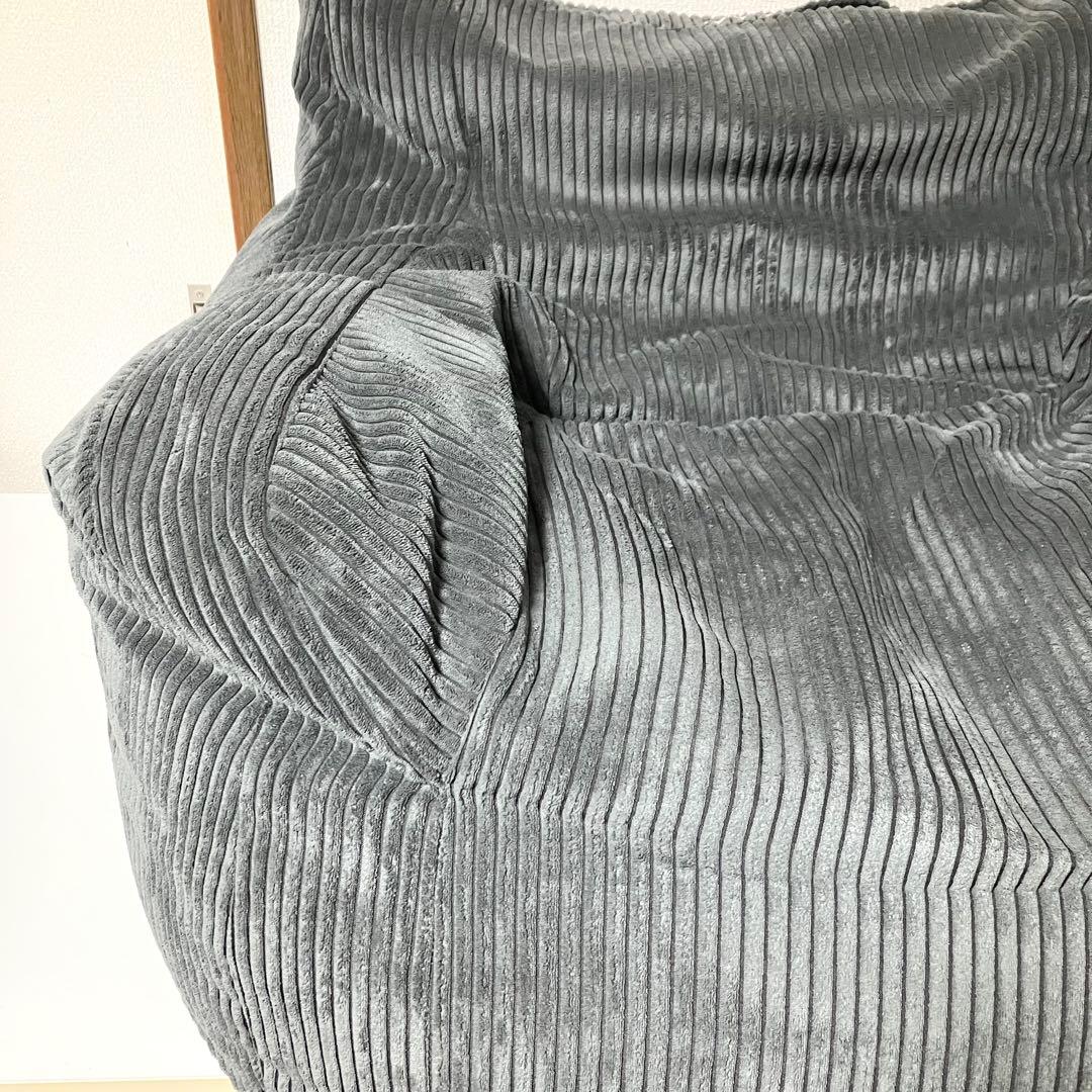 【美品】 LOOSY HUGME 1人掛けビーズソファ CHARCOAL ソファ