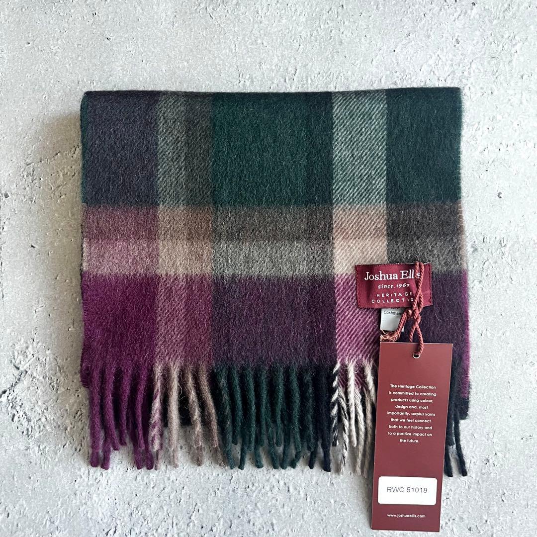 【Sky】Joshua Ellis ＊ カシミヤ マフラー100%