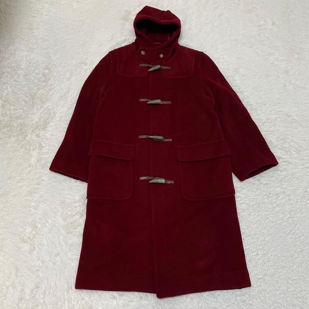 美品 オールドイングランド ダッフルコート ヘリンボーン XL相当 英国製 赤