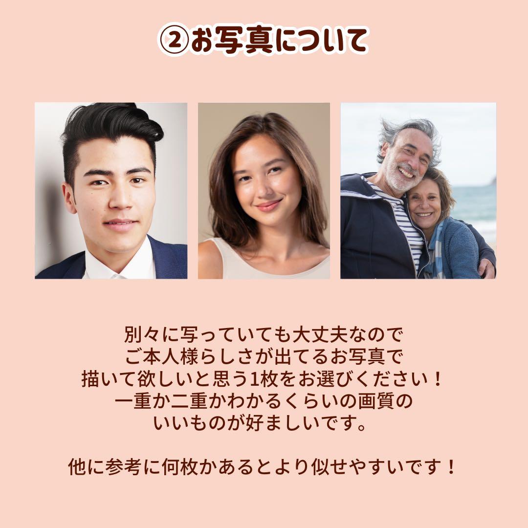 2名さま　A4サイズ×2【似顔絵オーダー】