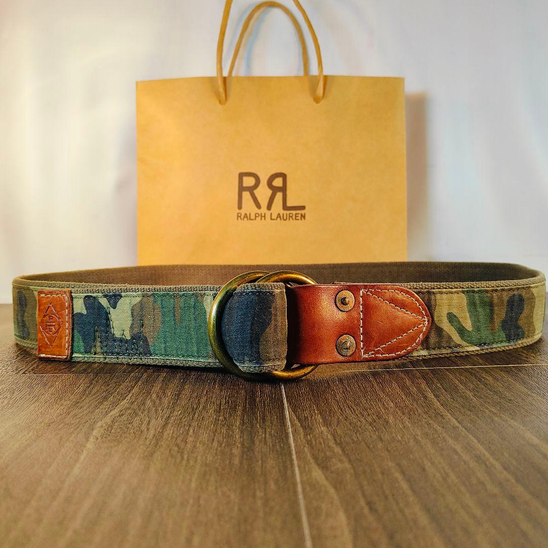 【極美品 RRL系】 ポロラルフローレン　ダブルリング ドレスベルト US RL