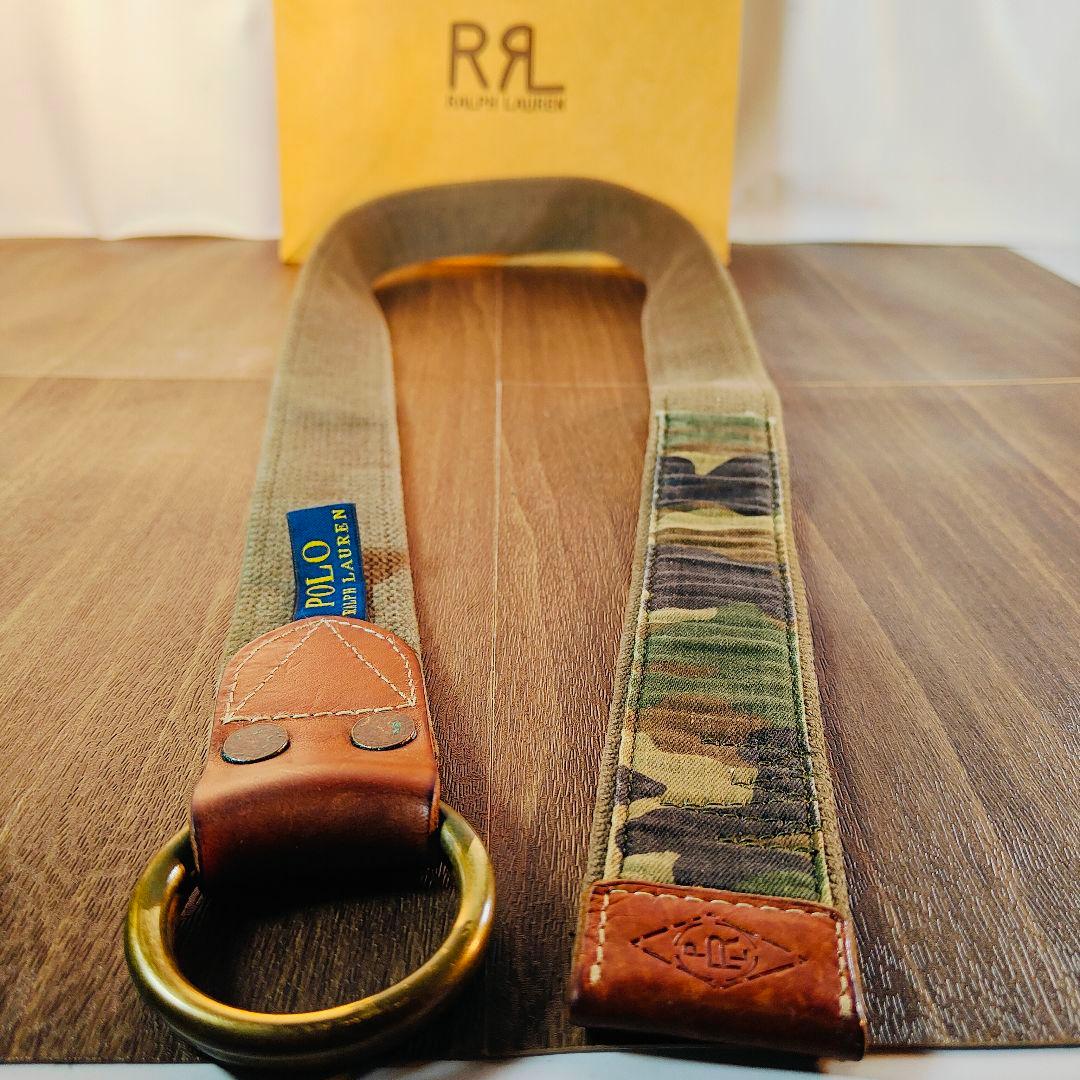 【極美品 RRL系】 ポロラルフローレン　ダブルリング ドレスベルト US RL