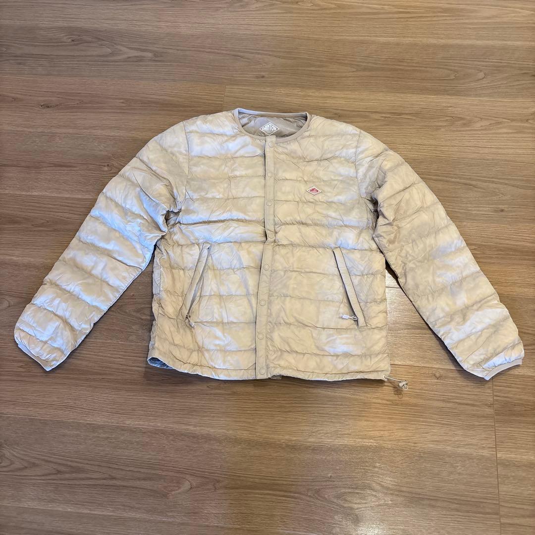 DANTON ベージュ キルティングダウンジャケット