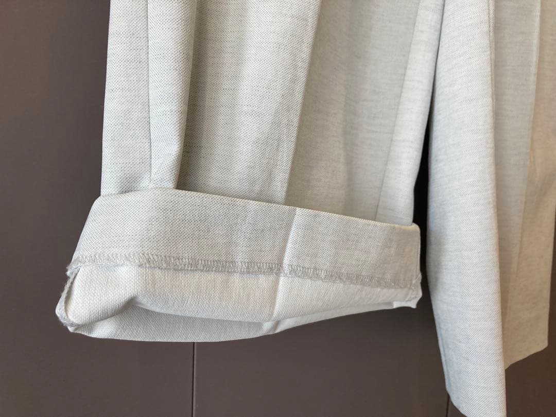 プラステ　リネンブレンドワイドパンツ　パンツスーツ　セットアップ　グレー　￼￼￼