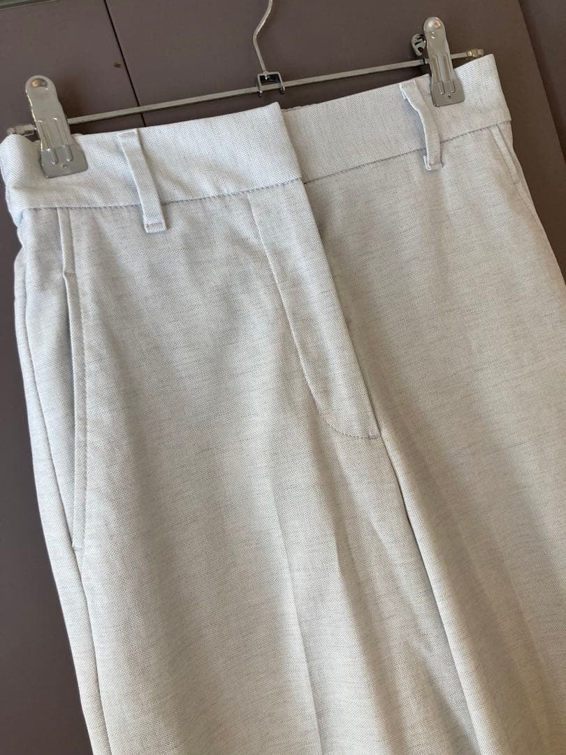 プラステ　リネンブレンドワイドパンツ　パンツスーツ　セットアップ　グレー　￼￼￼