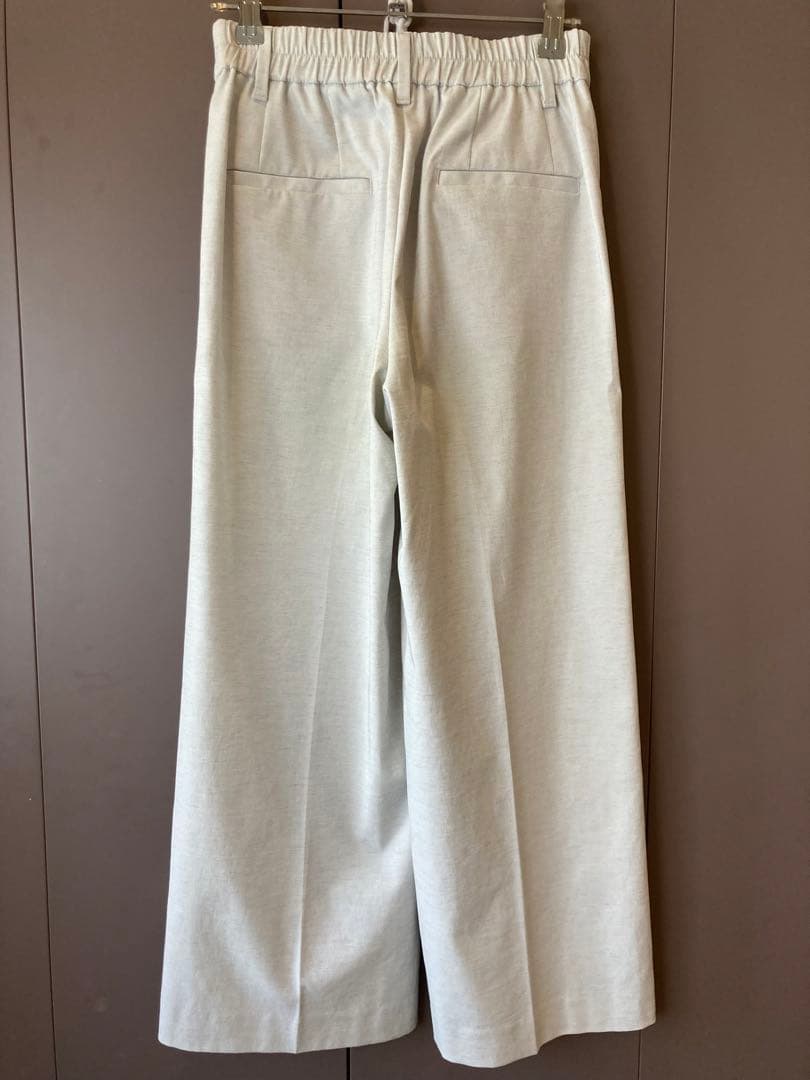 プラステ　リネンブレンドワイドパンツ　パンツスーツ　セットアップ　グレー　￼￼￼