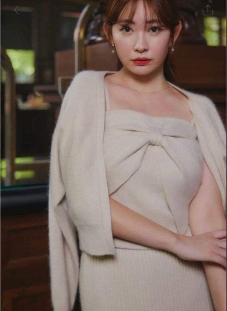 トップス Herlipto Lydie Ribbon-Tie Knit Ensemble