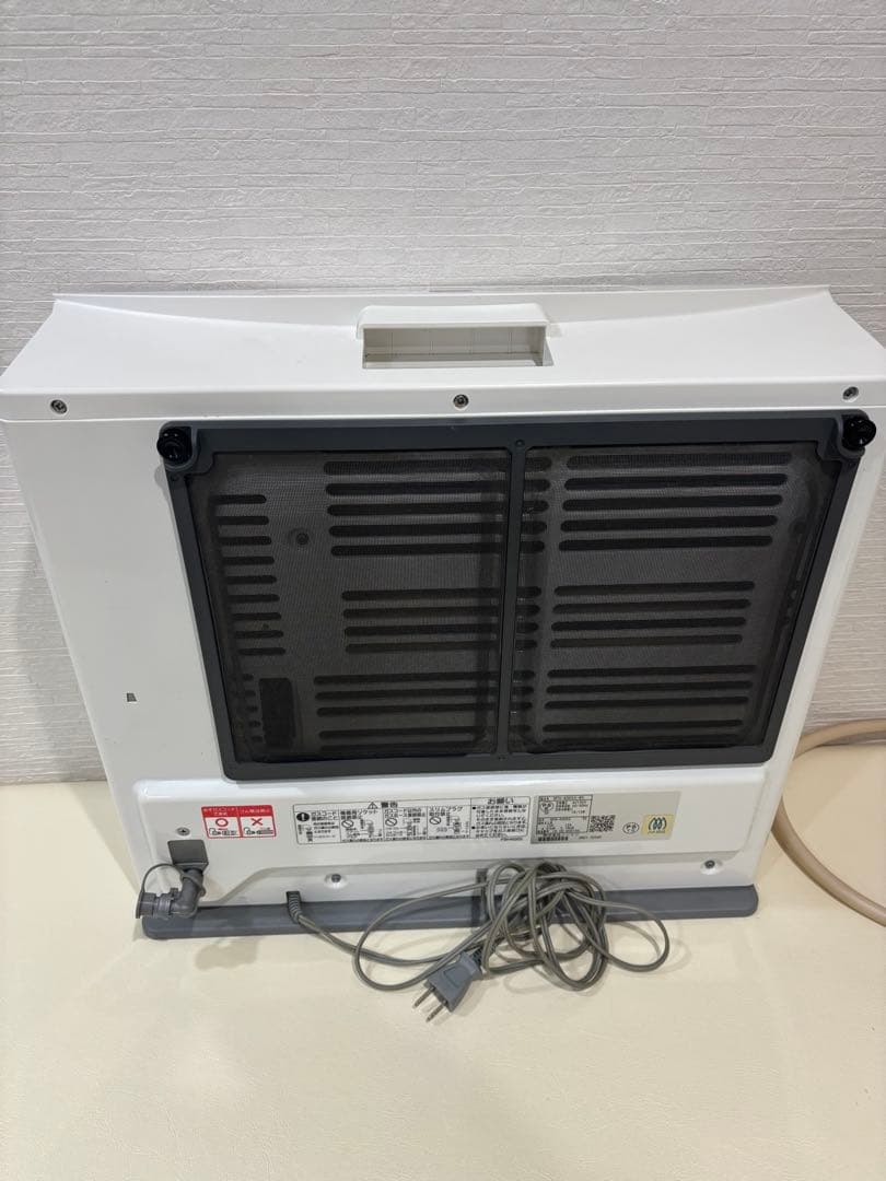 45.ガスファンヒーター 都市ガス ホワイト ガスホース付き