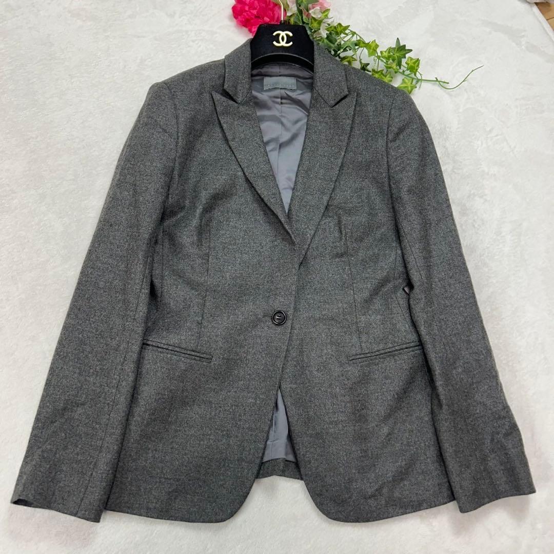 J830 美品 M セオリーリュクス スーツ上下 グレー レディース