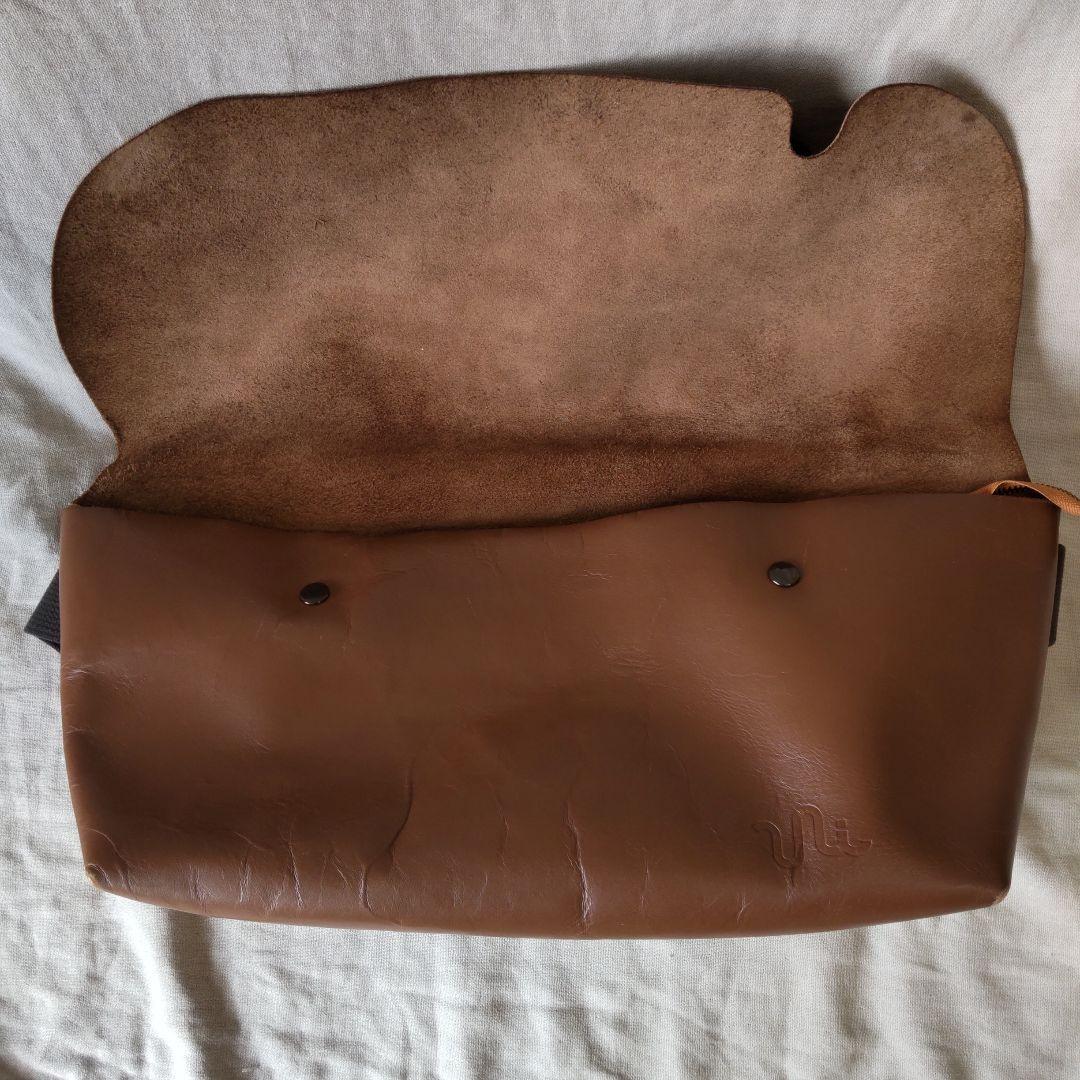 ユニアンドコー　メッセンジャー　バック　ブラウン　大きめサイズ