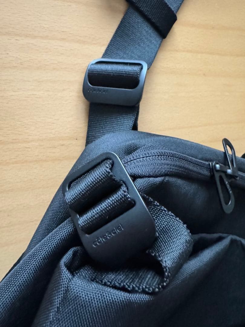 【美品】cote&ciel Riss ブラック ショルダーバッグ