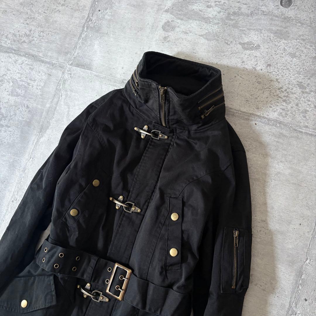 00s 平成ギャル ミリタリーファイヤーマンジャケット ボリュームネック y2k