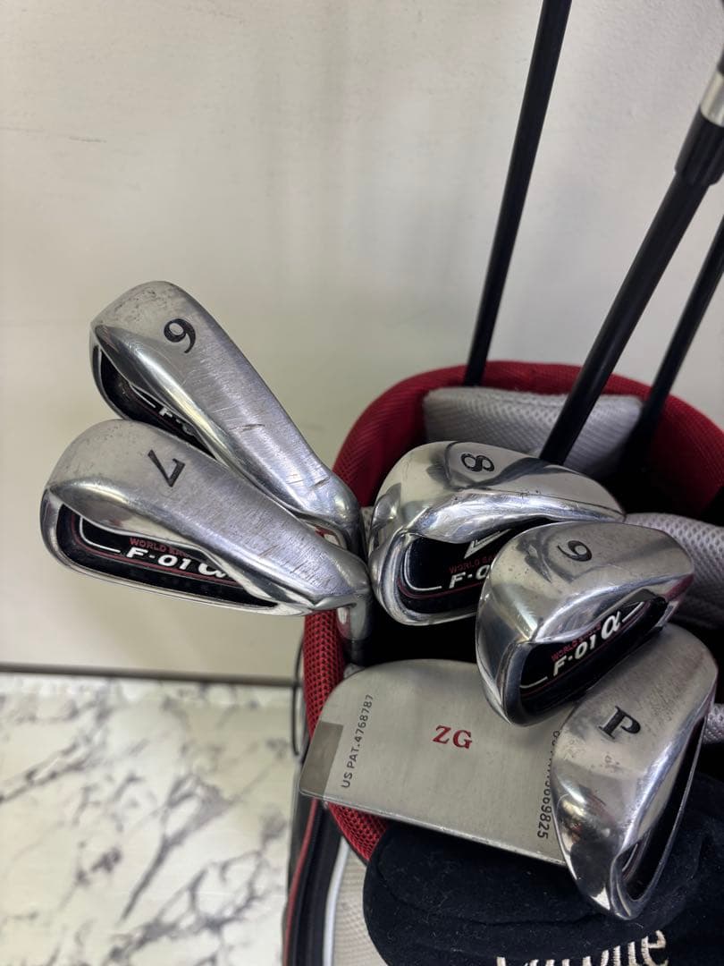 【超お買得】 F-01α×NIKEキャディバッグメンズゴルフクラブセット