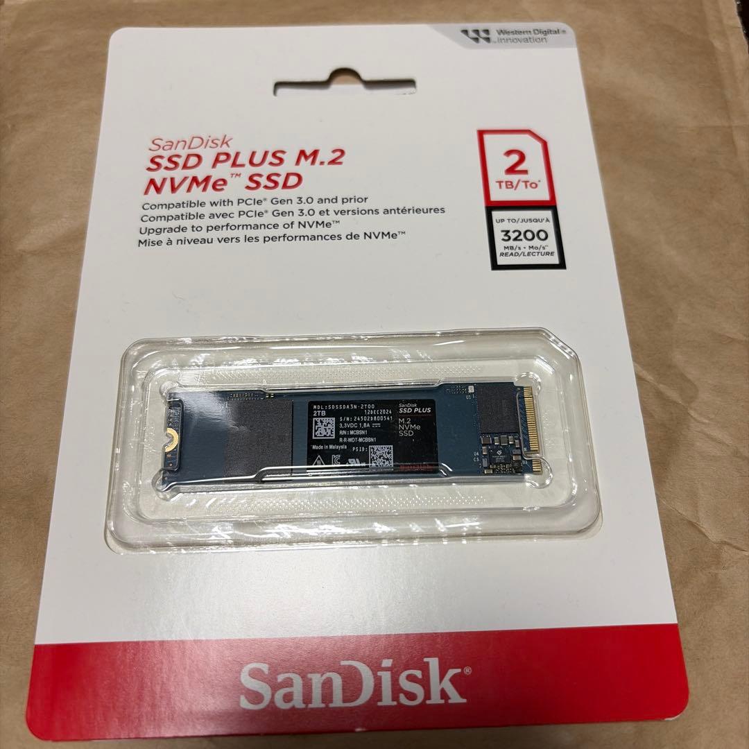 内蔵型SSD SanDisk SSD PLUS M.2 NVMe 2TB