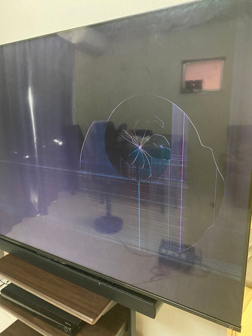 TOSHIBA REGZA 65インチ液晶テレビ 液晶割れあり ジャンク品